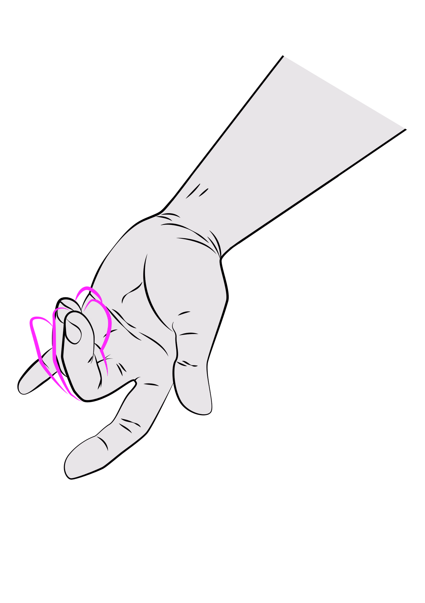 Lerngrafik aus dem Buch Fingerspritzengefühl: Position der Finger